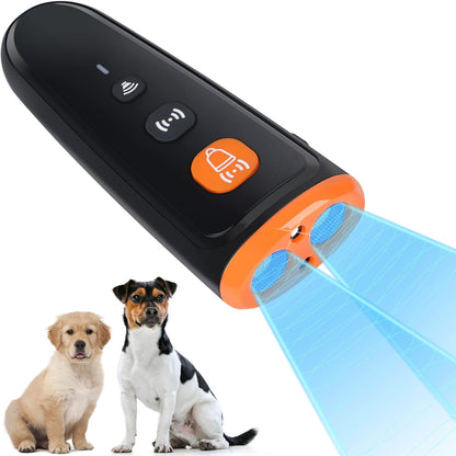 Anti Barking Device Ultrasonic Dog Bark Deterrent LED Flash+Sound Wave Drive Dog Barking Deterrent Dog Barking Control Devices Ultrasonic Bark Control Training &Behavior Aids for Dogs